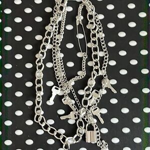 Punk Goth Silver Necklace
